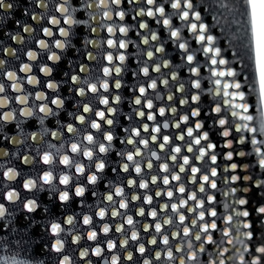 PARIS ANGEL Leggings Rhinestone Angel Wings Black Mineral Wash Medium EUC - Picture 8 of 15